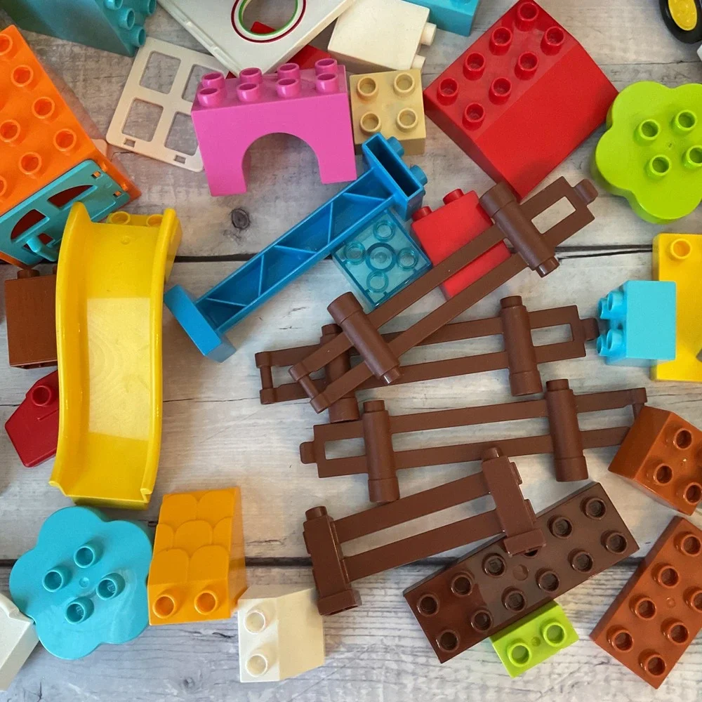Lego Duplo Random Assortment Lot Of 70+ Pieces Bricks Blocks Assorted Colors B